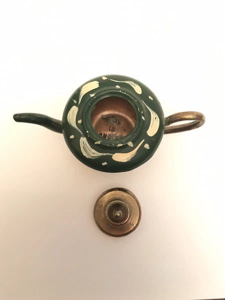 Minature Tole Enamel English dollhouse  Teapot