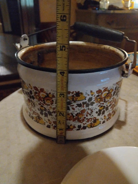 Vintage Enamel Kettle/Tea Pot Mid Century Modern Style