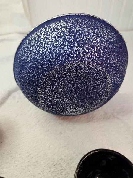 PRIMULA 34oz Blue Floral TEAPOT And Cups Cast Iron , Mesh tea Infuser Enamel New