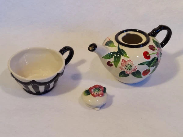 Blue Sky Enamel Style Teapot / Mug Combo 2015