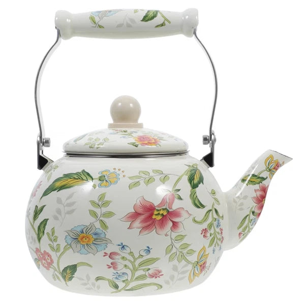 Thickened Enamel Boiling Kettle Alipis Tea Vintage Teapot W Strainer