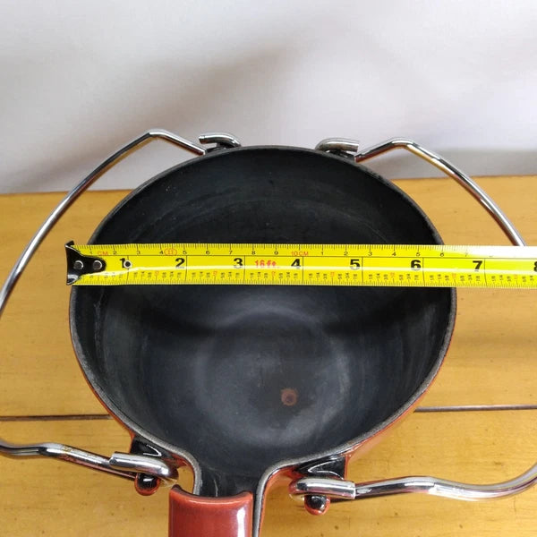 Staub La Theiere French Cast Iron 1 qt Red Tea Kettle Enamel Pot Made in France