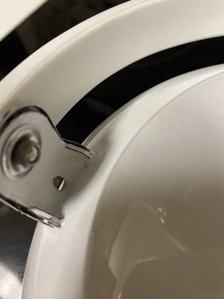 Vintage Enamel Lincoware Tea Pot Kettle White with Plastic Handle-Blue Flowers