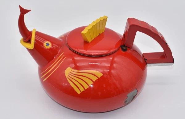 Vintage Copco Under the Sea Red Fish Teapot