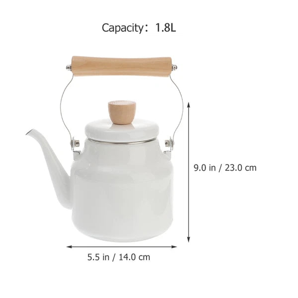 Kettle Make Tea Travel Enamel Stovetop Boiling Pot for Gas Water