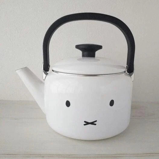 Miffy Face Enamel Kettle 2.0L Fuji Horo Induction Compatible NEW Japan Kawaii