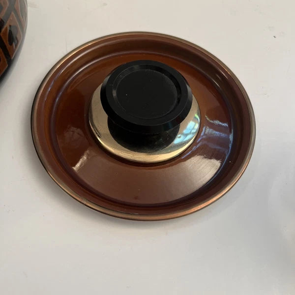 Mid-century Modern West Bend USA Le Provencal Enamel Tea Pot Water Kettle Xlnt!