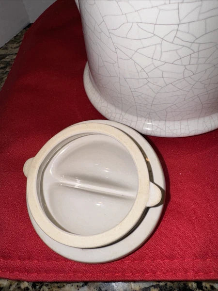 Copper Insulated Cozy Covered Ceramic Tea Pot Kettle Vintage White Rustic Herbal