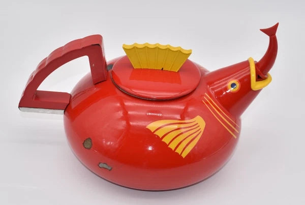 Vintage Copco Under the Sea Red Fish Teapot