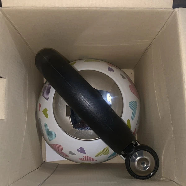 THE CELLAR Enamel on Steel Heart Tea Kettle NEW in Open Box