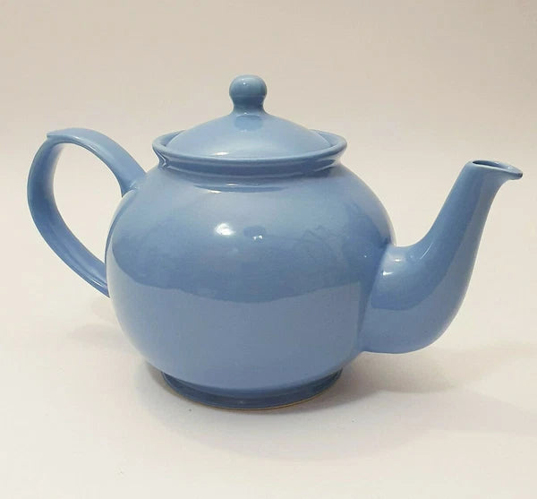 Classic Traditional English Design Vintage Blue Enamel Ceramic Teapot