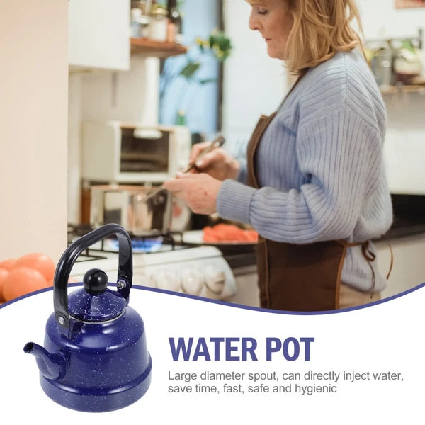 Kettle Ergonomic Metal Camping Vintage Enamel Teapot Office Stove Top Coffee