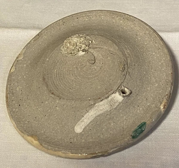 Antique Japanese Yellow Ware Ceramic Famille Rose Raised Enamel Teapot Signed