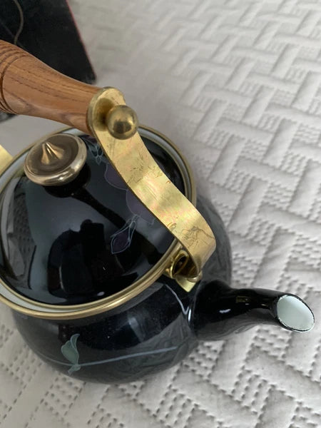 Mikasa grande chef Charisma Black Kettle. UN701 Tango 2.5qt Ejiri-Japan Teapot