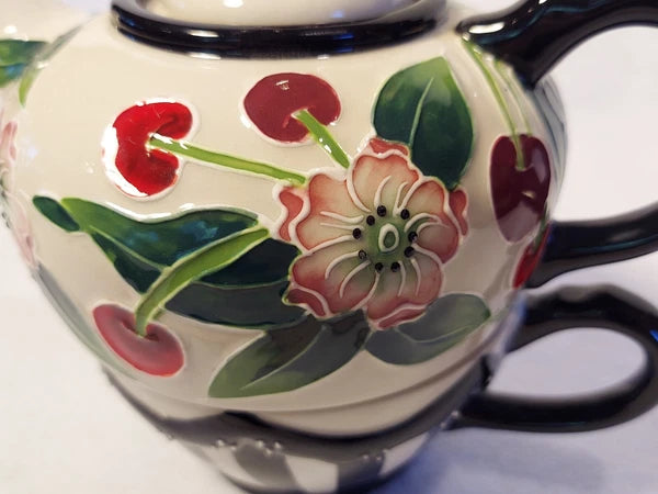 Blue Sky Enamel Style Teapot / Mug Combo 2015