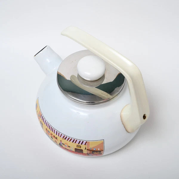 Villeroy & Boch Naif Enamel Tea Pot - Rare Vintage German Kettle Gérard Laplau
