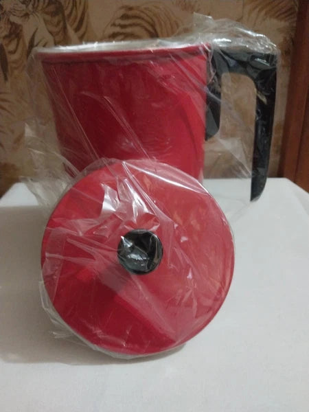 New Vtg   VALIANT Hot Water Pot 4  Enameled Aluminum  Flame Red