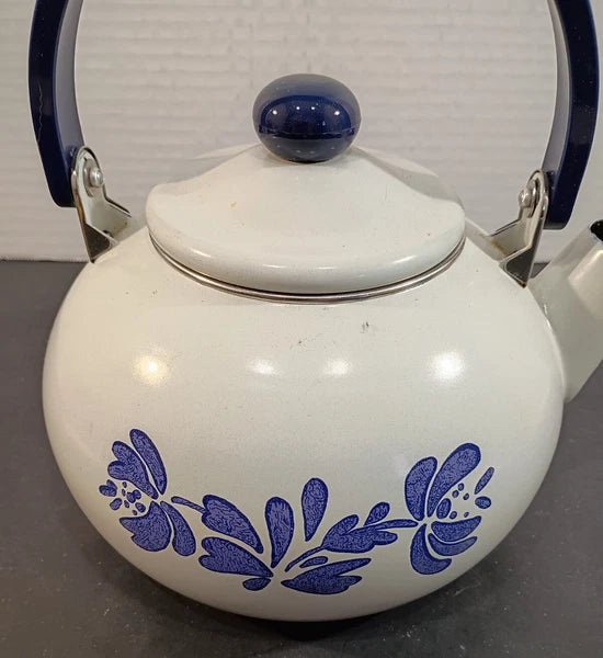 VTG Pfaltzgraff Yorktown enamel on metal Teapot VGC