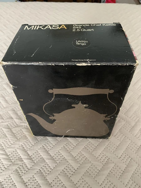 Mikasa grande chef Charisma Black Kettle. UN701 Tango 2.5qt Ejiri-Japan Teapot