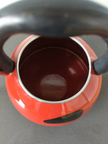 Vintage Unique Kamenstein Ladybug Whistling Tea Kettle Teapot Enamel M14