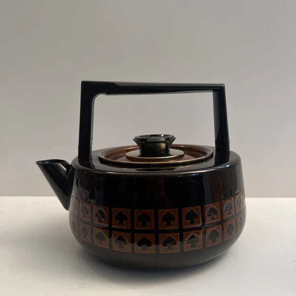 Mid-century Modern West Bend USA Le Provencal Enamel Tea Pot Water Kettle Xlnt!