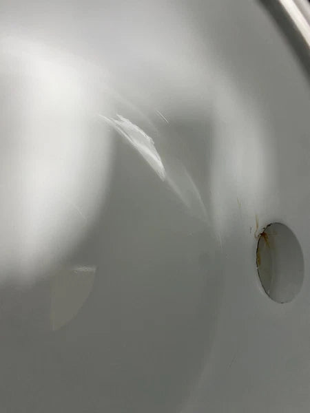 Vintage Enamel Lincoware Tea Pot Kettle White with Plastic Handle-Blue Flowers