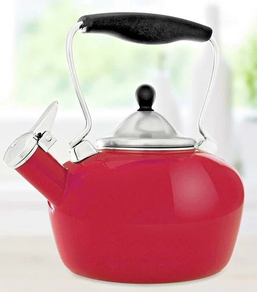 New Chantal Victoria Teakettle Teapot 1.8 quart Apple Red BOX1008 Tea Pot