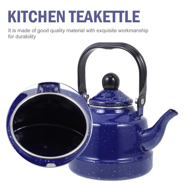Kettle Ergonomic Metal Camping Vintage Enamel Teapot Office Stove Top Coffee