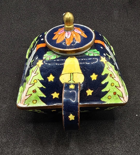 Rare Kelvin Chen Miniature Handpainted Enamel Teapot No 158 ~ 1999