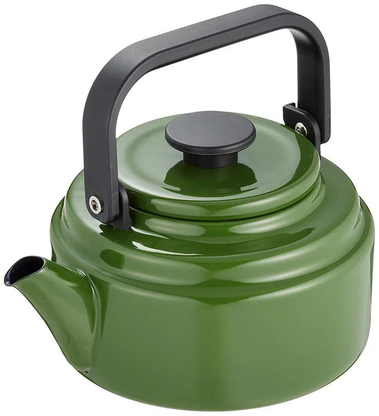 NODA HORO Enamel Ware Coffee Tea Kettle AM-20K 2.0L Olive Green IH100V/200V OK