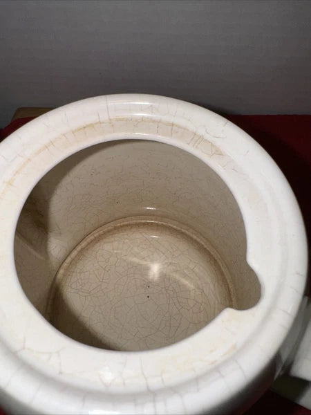 Copper Insulated Cozy Covered Ceramic Tea Pot Kettle Vintage White Rustic Herbal