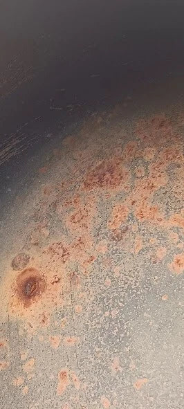 Vintage Fissler Red Enamel Tea Kettle For Decor *Burnt Spots Inside and Bottom*