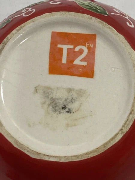 T2 Teapot Flower Power Red