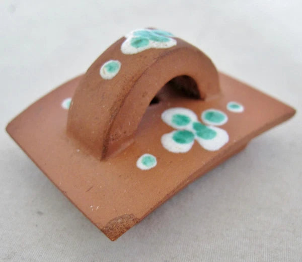 Chinese YIXING Clay Teapot w/ Enameled Bird, Branches & Flowers  (6.7")