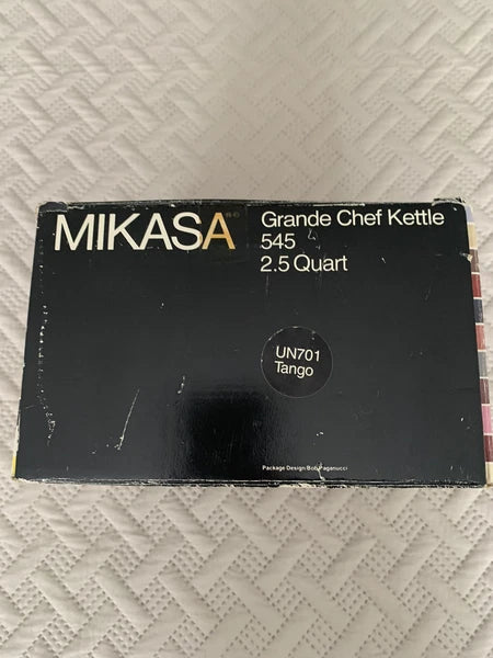 Mikasa grande chef Charisma Black Kettle. UN701 Tango 2.5qt Ejiri-Japan Teapot