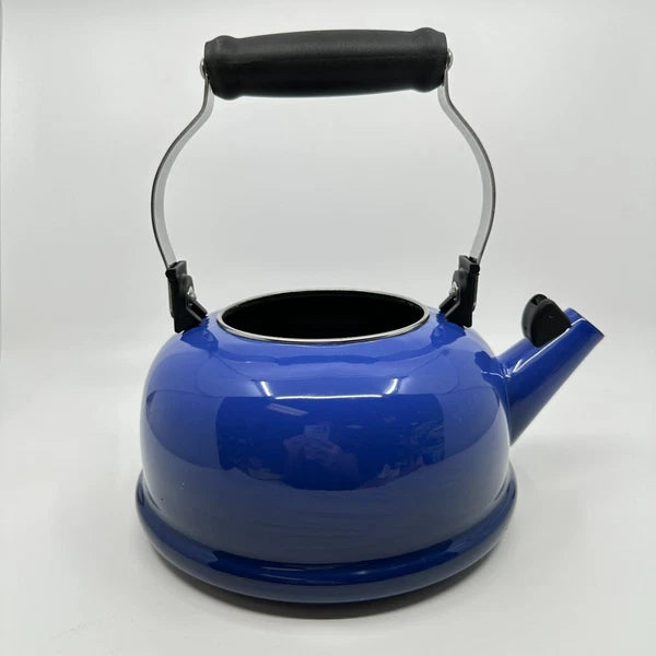 Le Creuset Classic Kettle Teapot Enamel On Steel Blue 1.7 Quarts Missing Parts