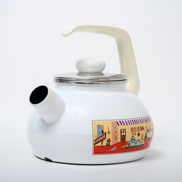 Villeroy & Boch Naif Enamel Tea Pot - Rare Vintage German Kettle Gérard Laplau