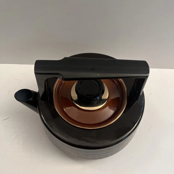 Mid-century Modern West Bend USA Le Provencal Enamel Tea Pot Water Kettle Xlnt!