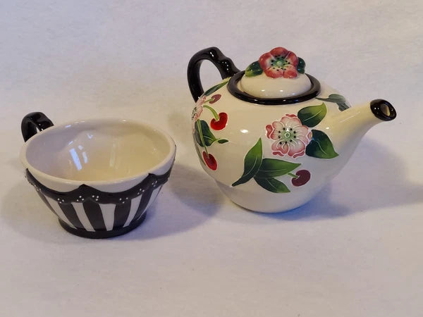 Blue Sky Enamel Style Teapot / Mug Combo 2015