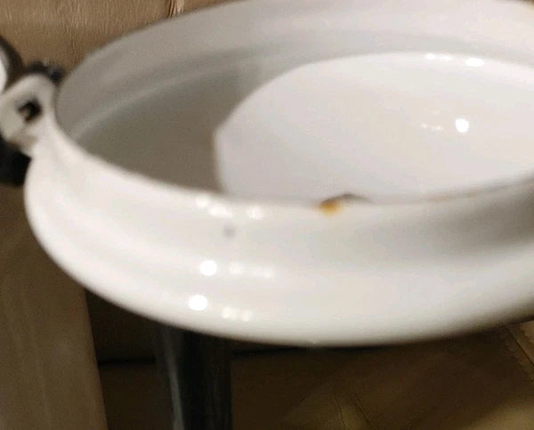 Vintage BERGGREN Enamel Coffee Pot Kettle Swedish Rooster Flower EXQUISITE Shape