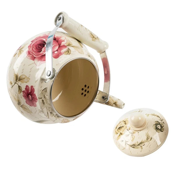 Pear Shaped Pot Travel Boiling Water Kettle Porcelain Enamel Tea