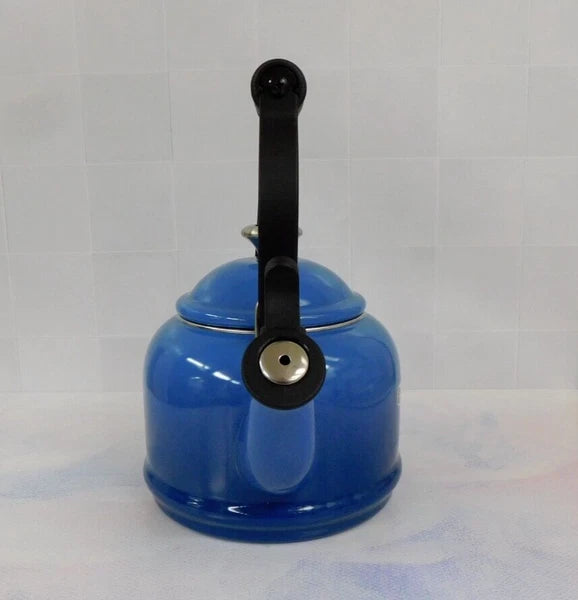 Le Creuset Enamel on Steel 1.25 Quart Demi Tea Kettle, Marseille Blue - New