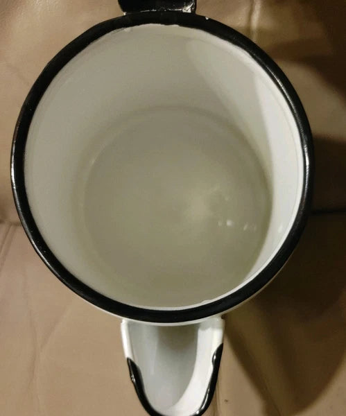 Vintage BERGGREN Enamel Coffee Pot Kettle Swedish Rooster Flower EXQUISITE Shape