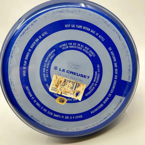 Le Creuset Classic Kettle Teapot Enamel On Steel Blue 1.7 Quarts Missing Parts