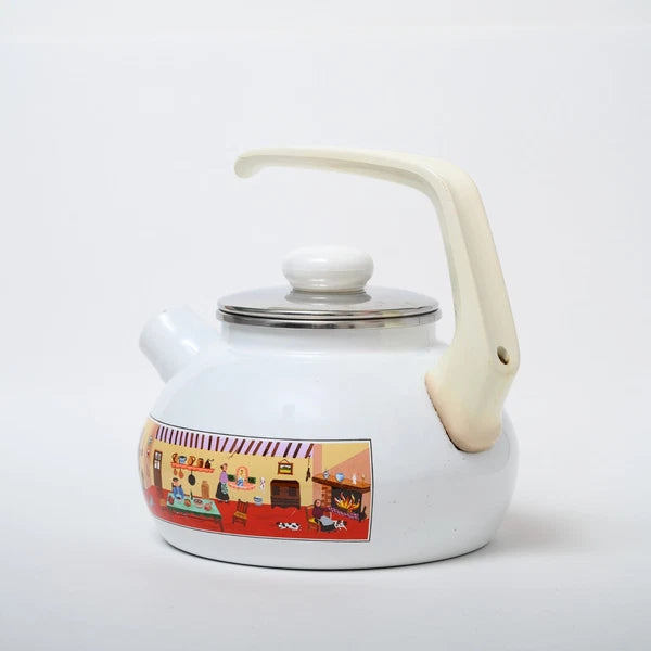 Villeroy & Boch Naif Enamel Tea Pot - Rare Vintage German Kettle Gérard Laplau