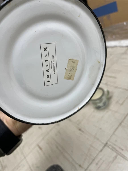 Smaltum Praha Enamelware Teapot Kettle Czech