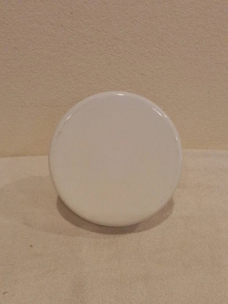 Vintage Whistling White Tea Kettle Tea Pot Enamel On Steel